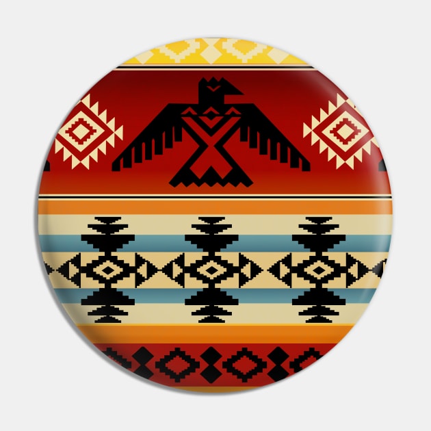 Thunderbird | Native American Pattern Pin by visionarysea