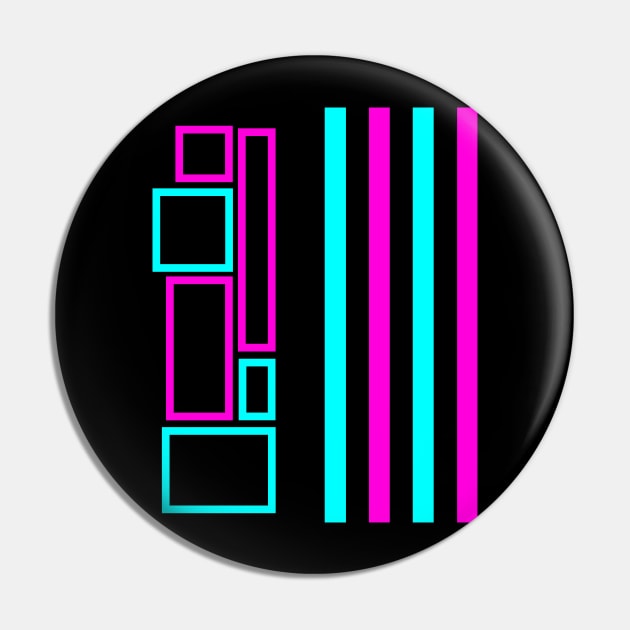 Pink And Blue Lines And Squares Pin by simonjgerber