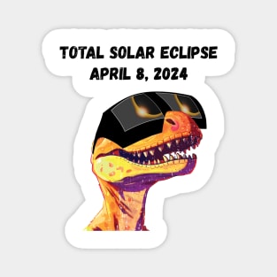 Total Solar Eclipse Grunge Dinosaur—Black text Magnet