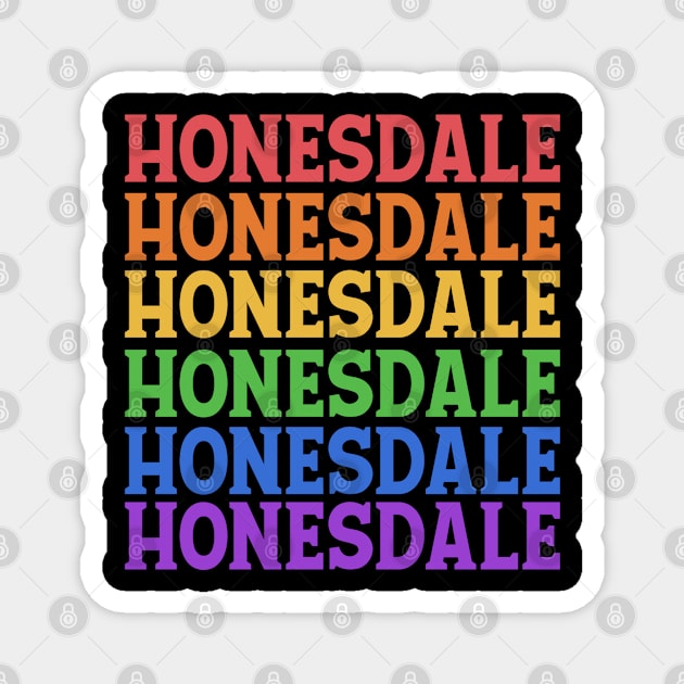 HONESDALE COLORFUL CITY Magnet by OlkiaArt