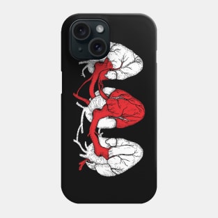 Triple Heart. White Red White Phone Case