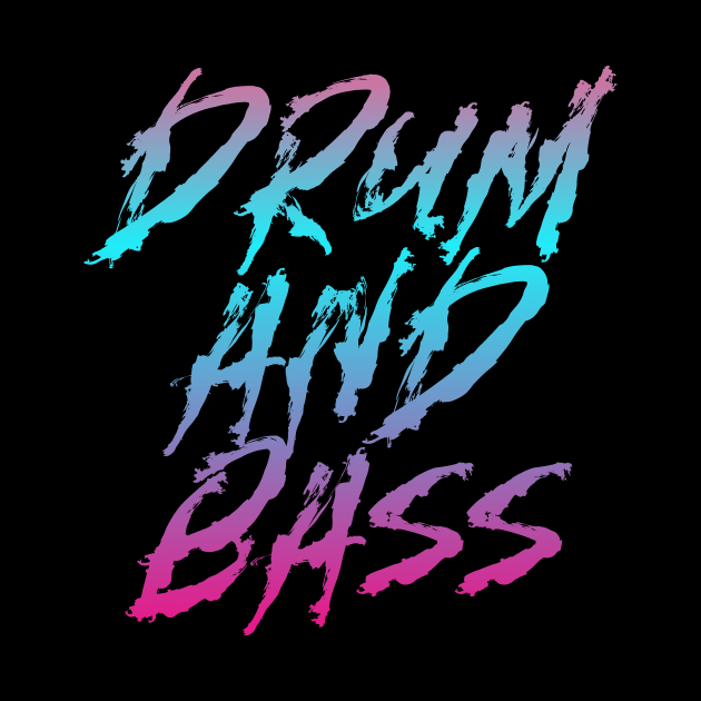 DRUM AND BASS  - Bass Gradient (Blue/pink/purple) by DISCOTHREADZ 