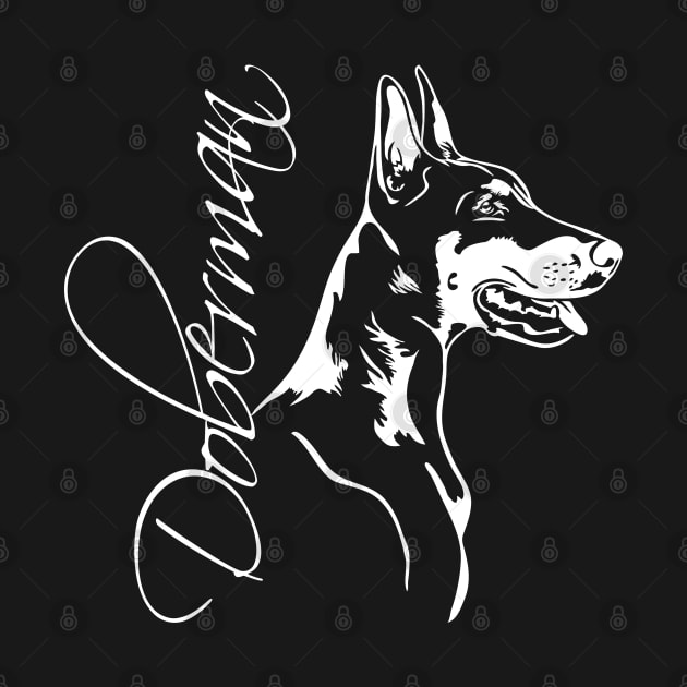 Doberman dog portrait gift by wilsigns