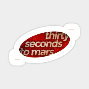 Thirty Seconds to Mars - simple red elips vintage Magnet