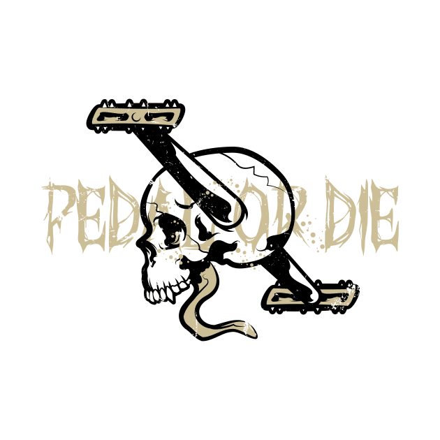 Pedal or Die Skull Cycling Graphic by pedalhead