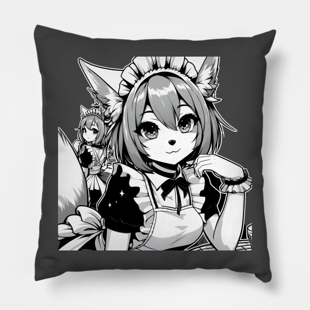 fursona Pillow by vaporgraphic