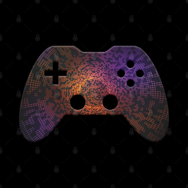 Geometric Digital Abstract - Gaming Gamer Abstract - Gamepad Controller - Video Game Lover - Graphic Background by MaystarUniverse