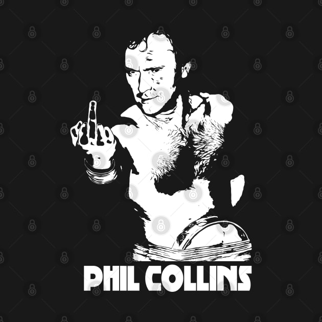 Phil collin, white text by Degiab