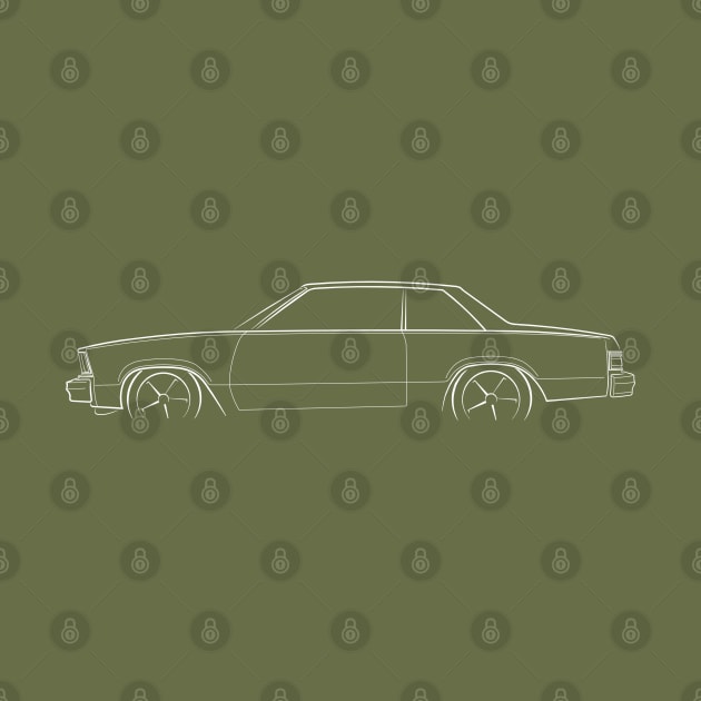 1979 Chevy Malibu - profile stencil, white by mal_photography
