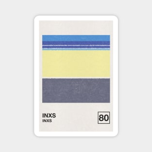 INXS / Minimalist Style Graphic Artwork Poster Design Magnet