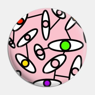 Abstract Eyes Pattern Pin