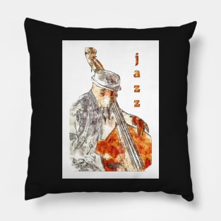 Jazz Bassist Pillow