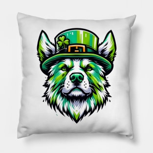 Tornjak Dog Celebrating St Patrick's Day in Style Pillow