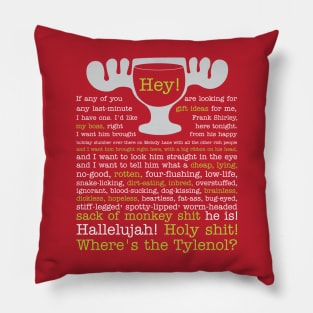 National Lampoon's Christmas Vacation Clark Griswold Hallelujah Tylenol Pillow