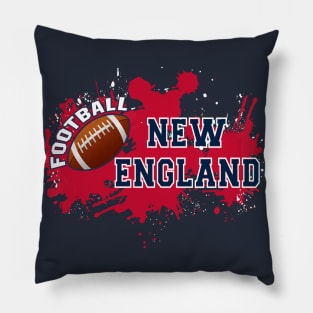 New England Football Retro Vintage For Game Day Pillow