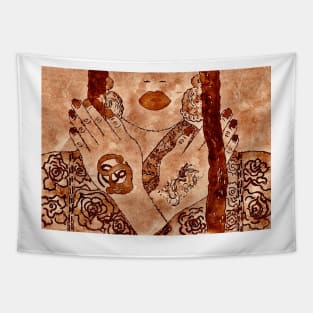 Mexican Mayan Chocolate Model No. 3 Tapestry