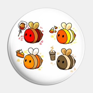 Full Set of Fall Treats Bees Pin