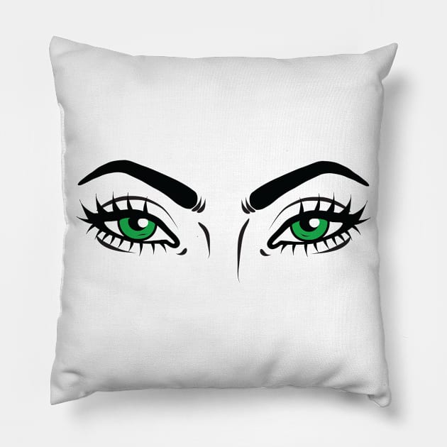 anime green eyes Pillow by medo art 1