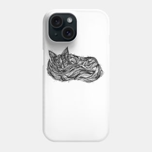 Snuggled Up Border Collie Phone Case