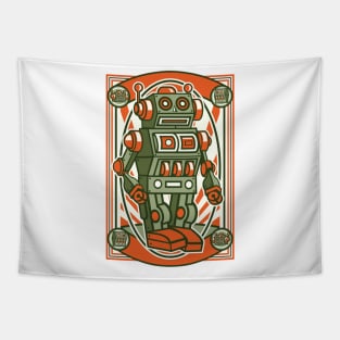 vintage robot Tapestry