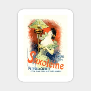 SAXOLEINE Petrol Lamp Advertisement Jules Cheret Art Nouveau Magnet