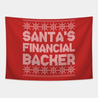 Santa's Financial Backer family matching funny dad neighbor Tapestry