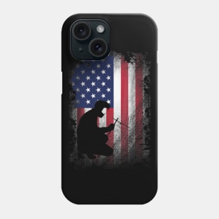 Welder American Flag Shirt USA Patriotic Welder Gift Phone Case