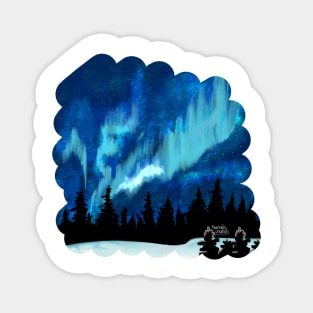 Northern lights in Canada Magnet