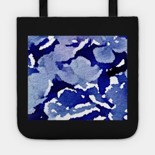 Shades of Blue floral print Tote