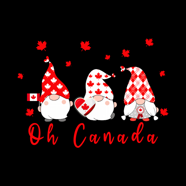Patriotic Gnome Maple Leaves Happy Canada Day, Oh Canada by PaulAksenov