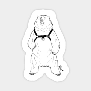 Leather Bear Magnet