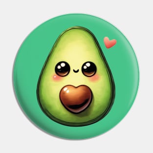 Kawaii Avocado Pin