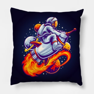 Astronaut riding a Rocket Pillow