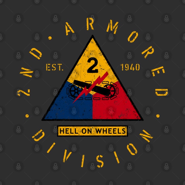 2nd Armored Division - Hell on Wheels by 909 Apparel