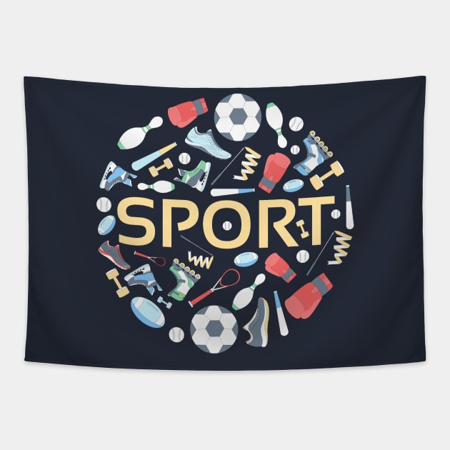 Sport Concept Tapestry by Mako Design 