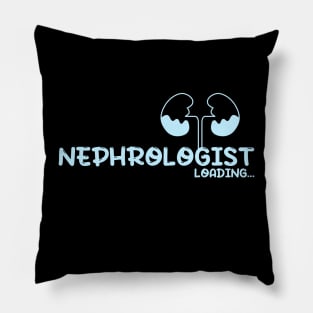 Future Nephrologist, doctor, kidneys - blue Pillow