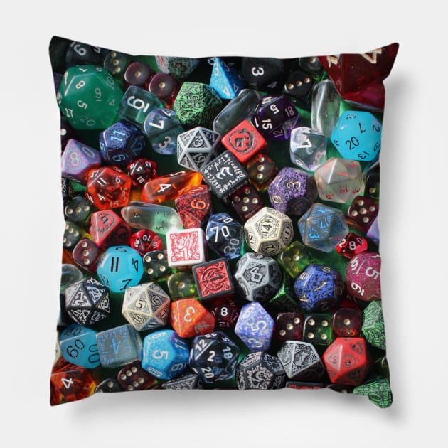 Dice! Pillow by griffinjustdesigns