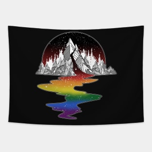 Gay Rainbow River Mountain Tapestry