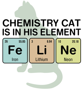 Chemistry Cat - Fe Li Ne Magnet