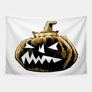 Halloween Angry Jack Tapestry