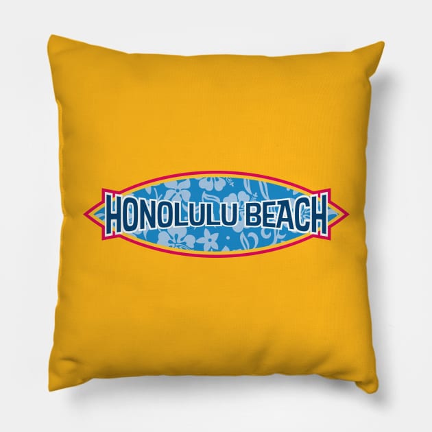 Honolulu Beach Pillow by Wintrly