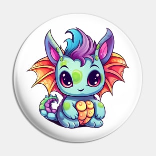 Kawaii Dragon Drawing Pin