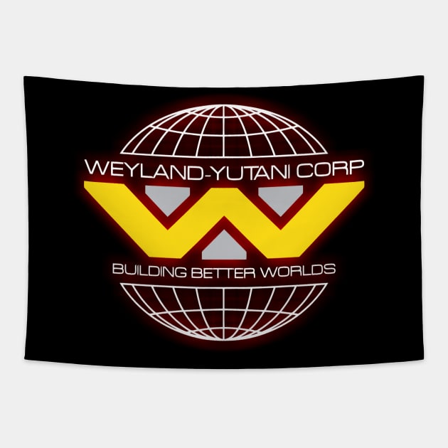 Alien Weyland Yutani Corp Logo Tapestry by joeysartworld