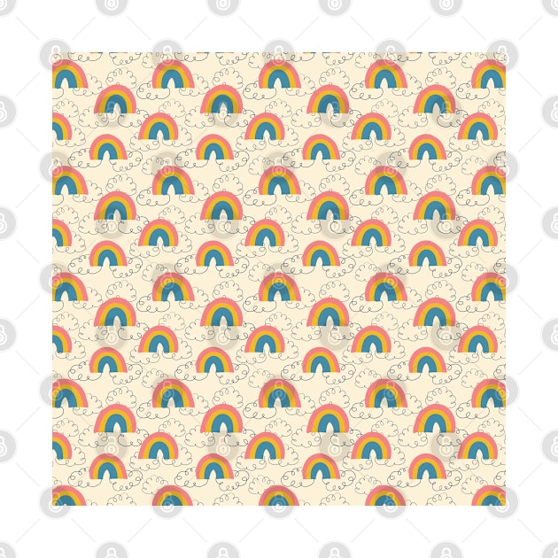 Cute Clouds and Rainbows by Sandra Hutter Designs