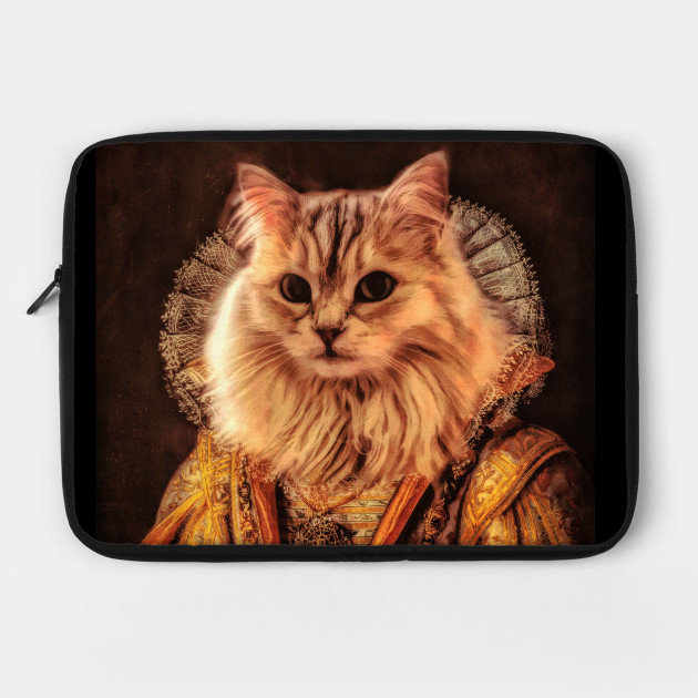 Cat Pet Classic Royal Oil Painting Cat Royal Portrait Laptop