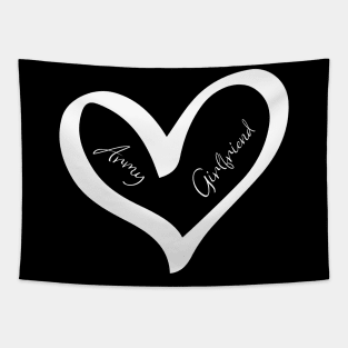 Awesome heart army girlfriend Tapestry