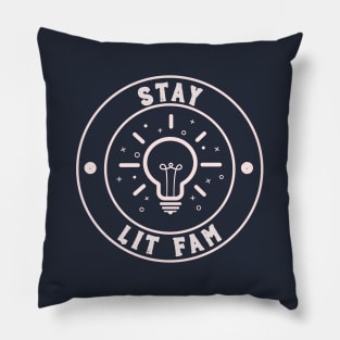 Minimal light bulb stay lit Pillow