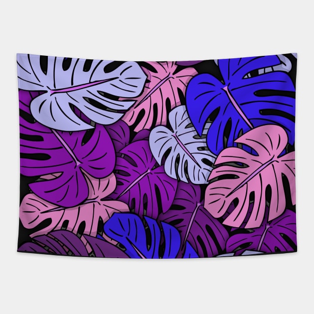 Monstera Leaves #4 Tapestry by headrubble