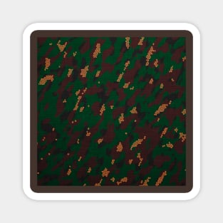 Camouflage - Dark green and Maroon Magnet