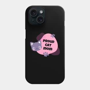 proud cat mom Design Phone Case